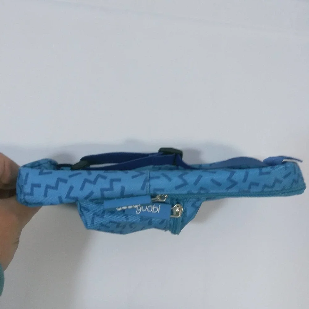 YOOBI Pencil Case Backpack Blue Zig Zag Pattern